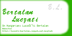 bertalan luczati business card